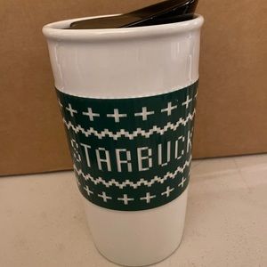 Ceramic Starbucks Faux Stitching Cup Mug
